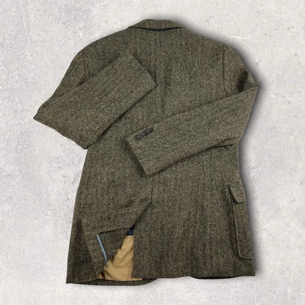 J. Crew NWT Men’s Yorkshire Tweed Brown Herringbone Wool Clayton Sportcoat 40R - Picture 2 of 12